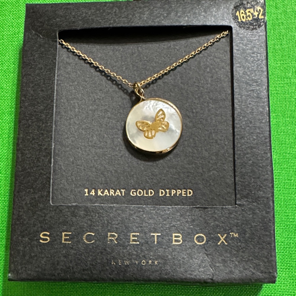 14k Gold Dipped Butterfly Necklace